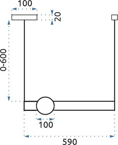 Пендел LED White Gold APP478-CP