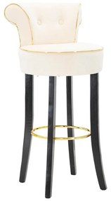 Бар стол от кремаво кадифе 96 cm Luxy - Mauro Ferretti