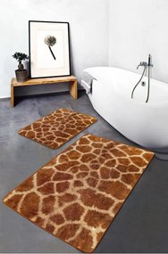 Кафяви кадифени килими за баня в комплект от 2 бр. 60x100 cm – Mila Home