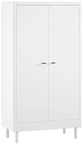 Бял детски гардероб от масивен бук 100x190x55 cm Forrest – Vipack