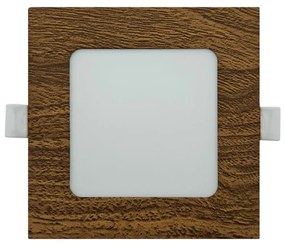 LED Лампа за окачен таван SQUARE LED/6W/230V 4200K 11,8x11,8 см кафяв