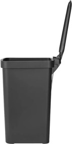 Кош за боклук с педал Brabantia StepUp 1008479, 16 л, Екологични материали, Голям отвор, Тъмносив