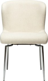 Кремав тапициран трапезен стол Glam – DAN-FORM Denmark