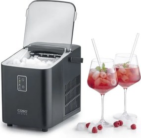 Ледогенератор Caso IceChef Compact 3401, 120W, 1 л, 12 кг/24 ч, 2 размера, Самопочистване, Компресорен, Черен мат
