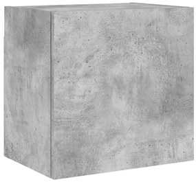 836902 vidaXL ТВ стенен шкаф, бетонно сив, 40,5x30x40 см, инженерно дърво