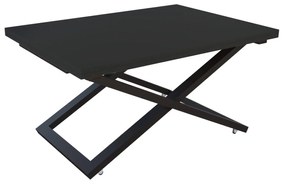 Разтегателна маса с повдигащ механизъм ВАЛЕНСИЯ - МДФ мат черно 190