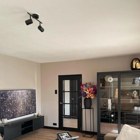 Модерен прожектор черен 2-светлина наклоняем - Jeana