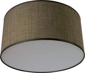 Плафон ЛИОН, ø400, патина, абажур Сами Кафяв, 1xE27