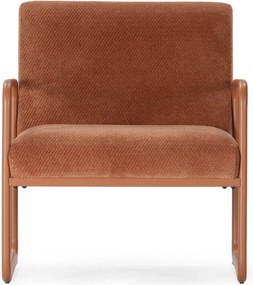 Теракотено шенилово кресло Vince – MOME