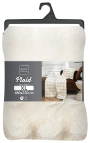 Кремаво одеяло от микроплюш 180x220 cm Mounty – douceur d'intérieur