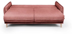 Червен разтегателен диван от плат букле 215 cm Patti - Bonami Selection
