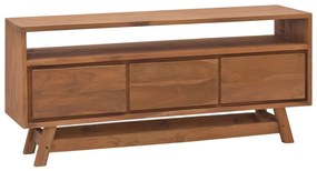 326117 vidaXL ТВ шкаф, 110x30x50 cм, тиково дърво масив