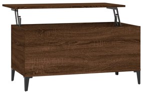 819595 vidaXL Маса за кафе, кафяв дъб, 90x44,5x45 см, инженерно дърво