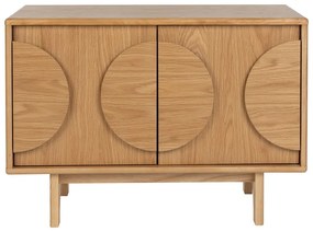 Нисък скрин от декор от дъб в естествен цвят 82x58 cm Groove – Zuiver