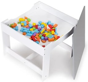 Детски комплект мебели дървена маса + 2 стола