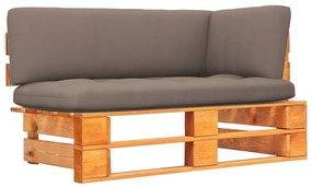 3066597 vidaXL Градински ъглов диван от палети, меденокафяв, импрегниран бор
