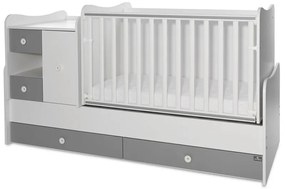 LORELLI Classic Трансформиращо се легло-люлка 190/72 см. MINI MAX БЯЛО/STONE GREY
