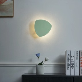 Дизайнерска стенна лампа зелена органична 20 см 2 светлини - Pulley