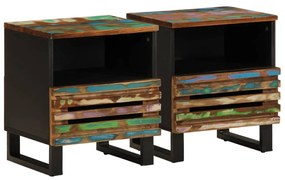 Sonata H Нощни шкафчета 2 бр 40x34x46 см регенерирано дърво масив