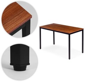 Кухненска маса кафява 120 x 60 cm - универсална маса за 4-5 души