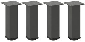 4012466 vidaXL Крака за масичка за кафе, 4 бр., антрацит, 42-44 см, стомана