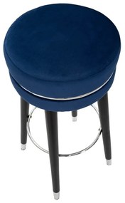 Бар стол от синьо кадифе 74 cm Paris – Mauro Ferretti