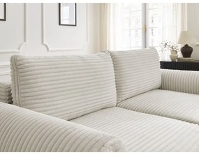 Кремав разтегателен диван от рипсено кадифе 257 cm Lucien – Bobochic Paris