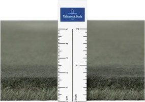 Тъмнозелен ръчно изработен кръгъл килим със смес от вълна ø 200 cm Kivi – Villeroy&amp;Boch