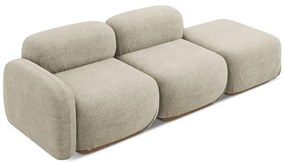 Бежов модулна лежанка от букле (десен ъгъл) Ailani – Makamii