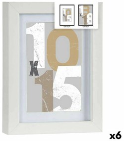 Рамка за снимки 16 x 21 x 2,5 cm Бял Cтъкло Дървен MDF (6 броя)