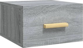 817575 vidaXL Нощно шкафче за стенен монтаж, сив сонома, 35x35x20 см