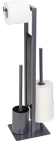 WENKO 25552100 - Четка за тоалетна RIVALTA 18x70 см сива/черна
