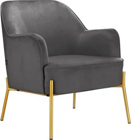 Сиво кадифено кресло Runa – Støraa