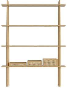 Модулна система от рафтове в дъбов декор в естествен цвят 110x148 cm Stories - UMAGE