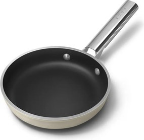 Тиган SMEG FPF2002CRM, 1.5 л, Ø20 см, Керамично незалепващо покритие, До 250°C, Без PFAS, Индукция, Крема