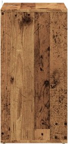 Шкаф за обувки от старо дърво 60x35x70 cm Инженерна дървесина