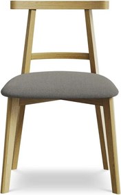 Сив трапезен стол от масивна дървесина Ohelo – Makamii