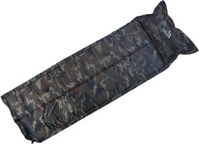 Самонадуваща се  къмпинг постелка с възглавница камуфлажна