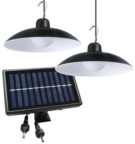 КОМПЛЕКТ 2x LED соларен висящ лампа LED/6W/3,7V 2000 mAh IP44 + DO