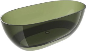 Mexen Pure маслинено-зелена свободно стояща прозрачна вана 170 x 80 см, хромиран клапан - 58071708001