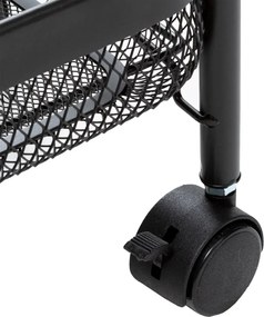 Кухненска количка 5five Mayaj, Метал, Правоъгълна - Черен