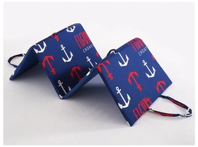 Възглавница за градински шезлонг в червен и син цвят 49x137 cm Anchors – B.E.S.