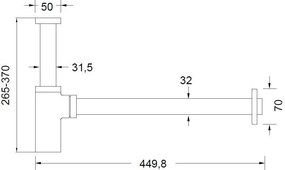 Сифон за умивалник Eurorama R0262-Mauro-brushed