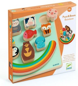 Djeco - Дървен пъзел и игра за баланс животни DJ01076
