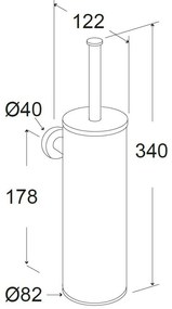 Четка за тоалетна Монтиран на стена Wish Perfoma