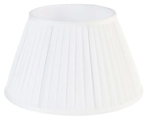 Плисиран абажур бял кръгъл наклонен 35/21/20