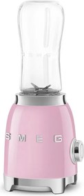 Блендер Smeg PBF01PKEU, 300W, 2x 600 мл, 20000-24000 об/мин, Противоплъзгаща основа, Без BPA, Неръждаема стомана, Розов