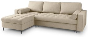 Бежов ъглов разтегателен диван , ляв ъгъл Santo - Milo Casa