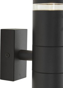 Модерна външна стенна лампа черна 2 светлини IP44 - Dubbla