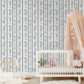 Фототапет – Сини цветя на ивици